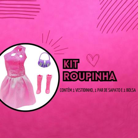 Kit Com 3 Vestidos De Princesa Para Boneca Barbie