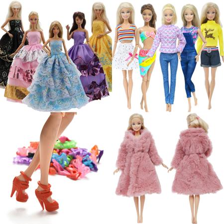 Kit Roupa Para Boneca Barbie Roupinha Mais Sapato Vestido de Tecidos Ótimo  Acabamento - GIFTTIMPORT - Roupa de Boneca - Magazine Luiza