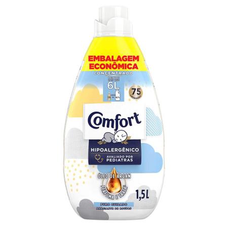 Imagem de Kit Sabão Líquido Omo Puro Cuidado p/ Diluir 500ml + Amaciante Concentrado Comfort Puro Cuidado 1.5L