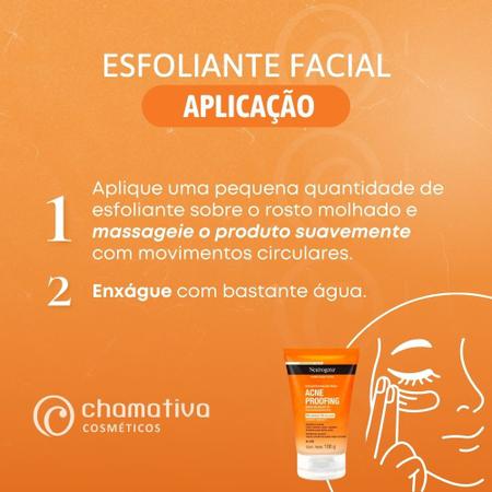 Imagem de Kit Sabonete Gel de Limpeza Facial 140g Actine com Vitamina C + Esfoliante Facial Acne Proofing 100g Neutrogena