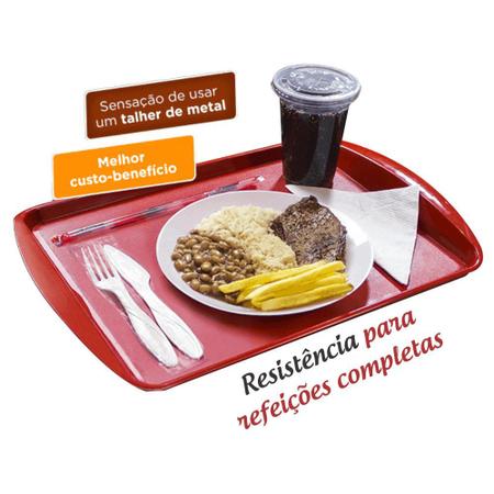 Kit Sachê Garfo e Faca Churrasco Extra Forte Branco 20 kits - Strawplast