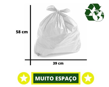 Imagem de Kit Saco de Lixo Perfumado 15 Litros 250 Un Branco Reforçado