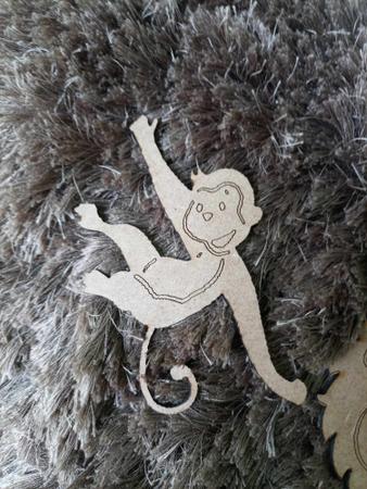 Imagem de kit safari Animaizinhos bichinhos aplique em MDF decoração quarto de criança bebê c/ fita dupla face