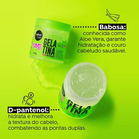 Kit Salon Line Gelatina Pra Cabelo + Creme Para Pentear Máxima Definição -  Modelador e Finalizador de Cachos Super Fixação