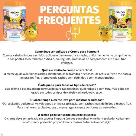 Imagem de Kit Salon Line Kids 2 Creme De Pentear: Melão E Maracujá 1Kg