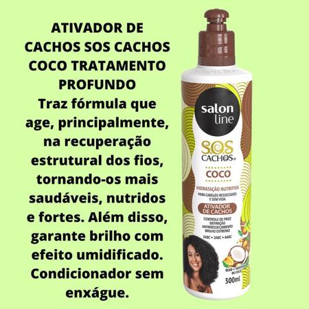 Imagem de Kit Salon Line Sos Cachos Coco Hidratação Sos Oleo De Coco