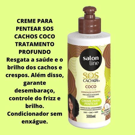 Imagem de Kit Salon Line Sos Cachos Coco Hidratação Sos Oleo De Coco
