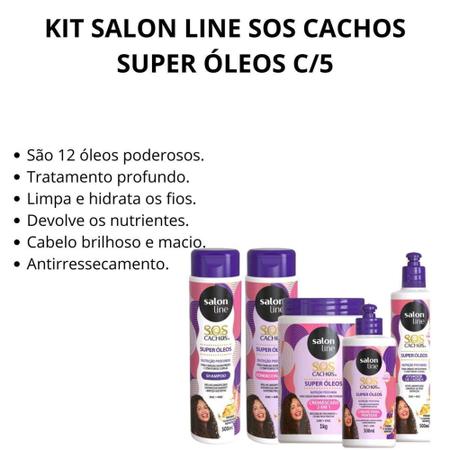Imagem de Kit Salon Line Sos Cachos Super Óleos C/5