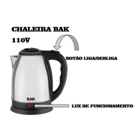 Imagem de kit Sanduicheira bak lanche + chaleira preta bak chá café 110v