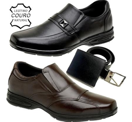 Kit Sapato Social Confortável Masculino Carteira E Cinto - San lorenzo Imagem de Kit Sapato Social Confortável Masculino Carteira E Cinto