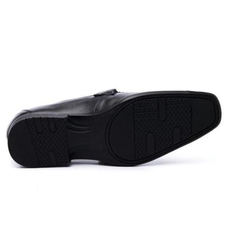 Kit Sapato Social Masculino De Couro Legítimo Moderno Bico Quadrado Calce Fácil Confort + Relógio - Sanel Shoes Imagem de Kit Sapato Social Masculino De Couro Legítimo Moderno Bico Quadrado Calce Fácil Confort + Relógio