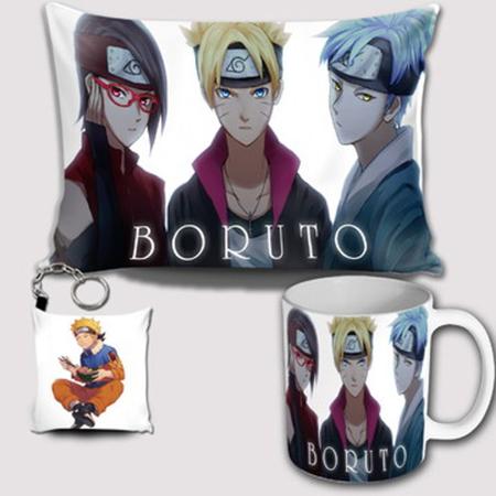 Almofada Anime Naruto Boruto + Chaveiro