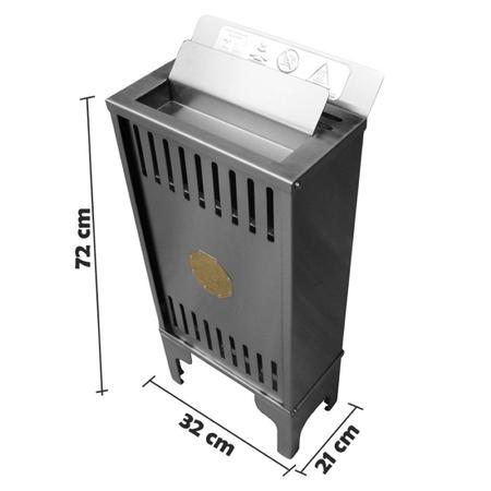 Imagem de Kit Sauna Seca Elétrica 6Kw + Seixo + Luminária  Impercap - até 10,5m³