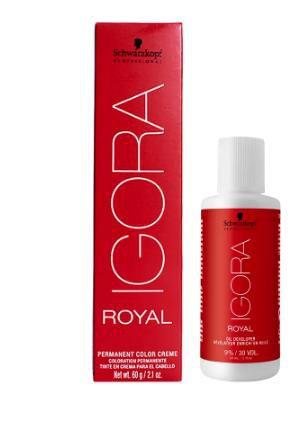 Coloração Igora Royal Schwarzkopf 7-77(10unid) 10 Ox 30 Vol