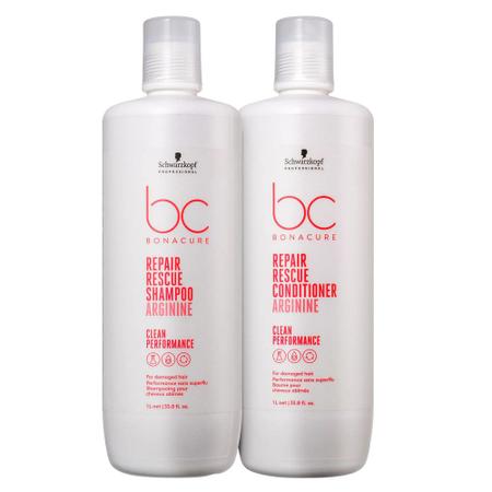 Imagem de Kit Schwarzkopf Professional BC Bonacure Clean Performance Repair Rescue Shampoo 1 L e Condicionador 1 L