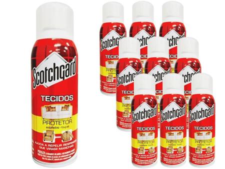 Imagem de Kit Scotchgard 3M Protetor Spray Impermeabilizante Para Tecidos Original 353ML 10 Unidades