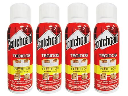 Imagem de Kit Scotchgard 3M Protetor Spray Impermeabilizante Para Tecidos Original 353ML 4 Unidades