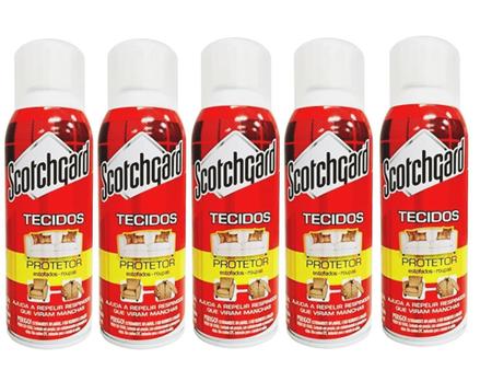 Imagem de Kit Scotchgard 3M Protetor Spray Impermeabilizante Para Tecidos Original 353ML 5 Unidades