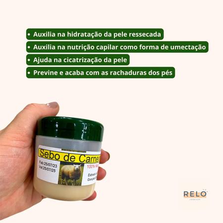 Imagem de Kit Sebo de Carneiro 100% Natural 60g Atacado - 12 unidades