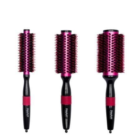 Imagem de Kit - secador de cabelo gama new lumina 3d 2200w bv - escova proart metalica pro rosa 15mm - epm04