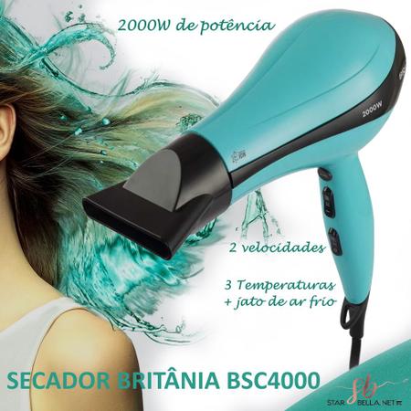 Kit secador de cabelo potente 4100 e chapinha gama salão - Britânia - Kit  Aparelhos Elétricos para Cabelo - Magazine Luiza