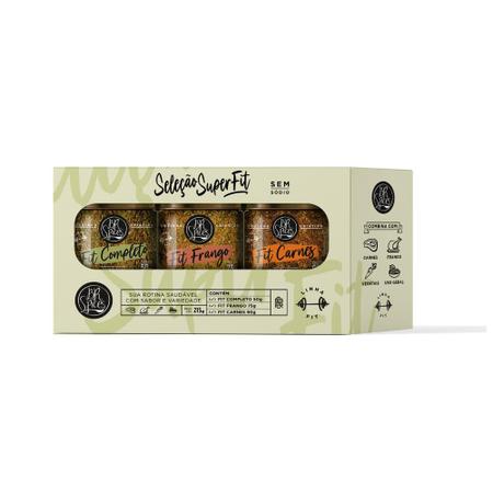 Imagem de Kit Seleção Super Fit Caixa Com 3 Potes BR Spices 215G