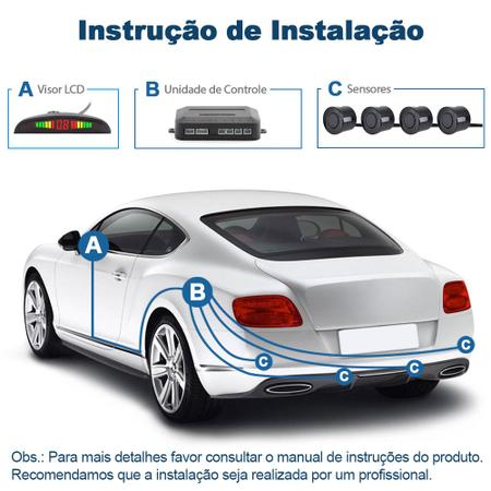 Kit Sensor de Ré Preto + Câmera Traseira Ford Explorer 1997 1998 1999 2000 Buzzer Linhas Grade Referência - JP2 Imagem de Kit Sensor de Ré Preto + Câmera Traseira Ford Explorer 1997 1998 1999 2000 Buzzer Linhas Grade Referência