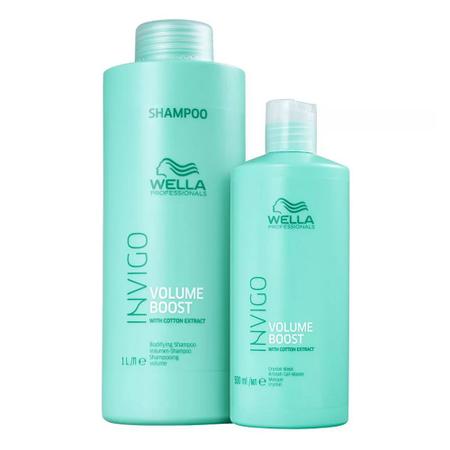 Imagem de Kit Shampoo 1l E Mascara 500ml Wella Invigo Volume Boost