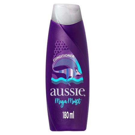 Imagem de Kit Shampoo Aussie Mega Moist Super Hidratação 180ml + Condicionador 180ml + Leave-in Serum Aussie Non Stop Hydration 95ml 