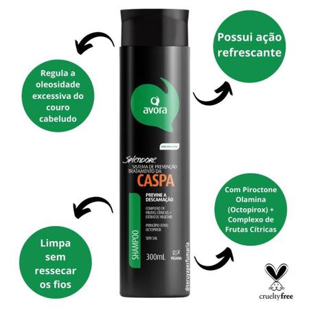 Imagem de Kit Shampoo Avora Splendore Tratamento Da Caspa 300Ml Com 4