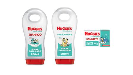 Imagem de Kit Shampoo, Condicionador e Sabonete em Barra Extra Suave - Huggies Disney Baby