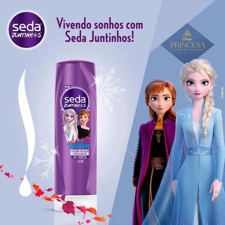 Imagem de Kit Shampoo + Condicionador Infantil Seda Juntinhos Frozen Brilho Encantado 300ml
