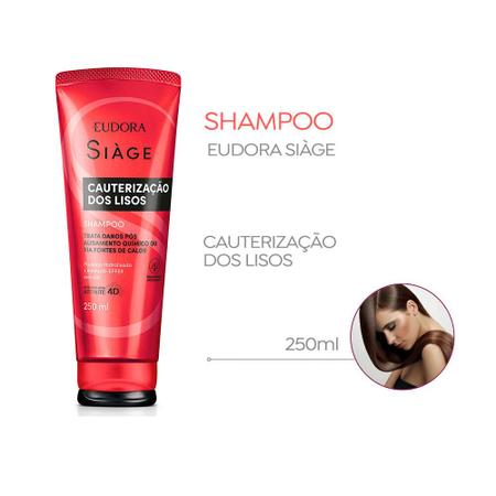 Imagem de Kit Shampoo Condicionador Máscara Cauterização Lisos Eudora