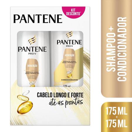 Imagem de Kit Shampoo + Condicionador Pantene 175Ml Hidratação