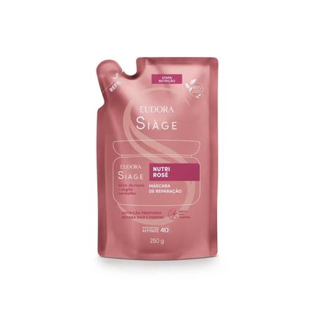 Imagem de Kit Shampoo Condicionador Refil Máscara Capilar Nutrição Nutri Rosé Siàge Eudora