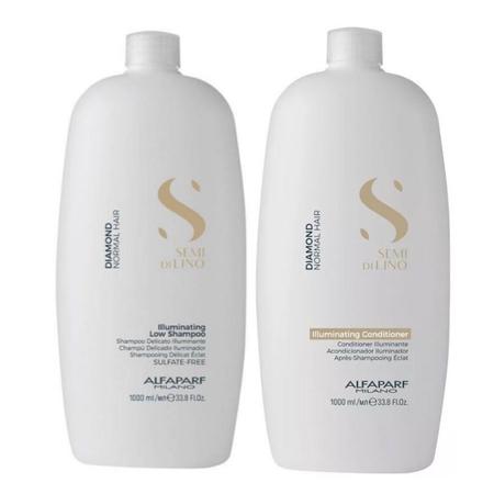 Imagem de Kit Shampoo +  Condicionador Semi Di Lino Diamond 1 Litro