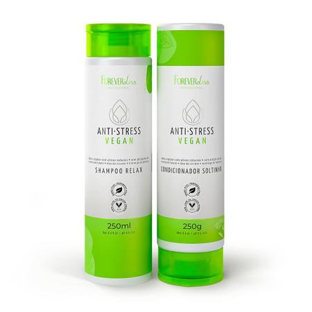 Imagem de Kit Shampoo e Condicionador Anti-Stress Vegan Forever Liss