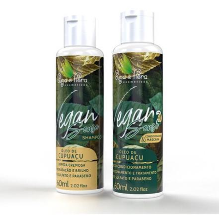 Imagem de Kit Shampoo E Condicionador, Máscara, Vegan Sense 60ml