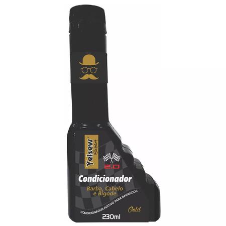 Imagem de Kit Shampoo e Condicionador Masculino 3 em 1 Barba, Cabelo e Bigode 230ml Gold