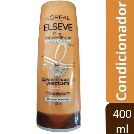 Imagem de Kit Shampoo e Condicionador Óleo Extraordinário Cachos Elseve Loreal Paris 400ml Umectante Óleo de Coco Definição Maciez