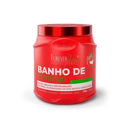 Imagem de Kit Shampoo e Máscara Banho de Verniz Morango Forever Liss