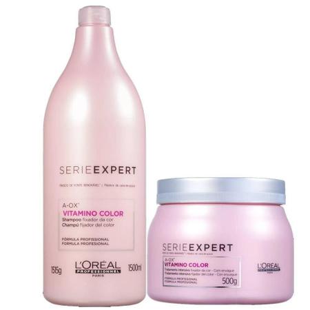 Imagem de Kit Shampoo E Máscara Loreal Vitamino Color Resveratrol