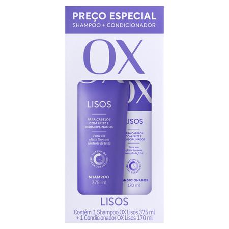 Imagem de Kit Shampoo OX Lisos 375ml + Condicionador 170ml
