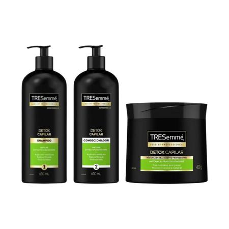 Imagem de Kit Shampoo Tresemme Detox 650Ml+Cond 650Ml + Mascara Detox