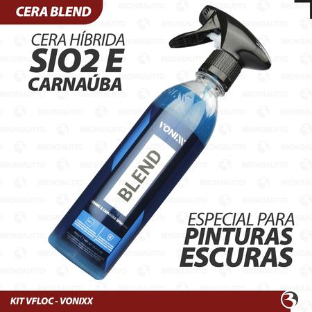 Imagem de Kit Shampoo V-floc Blend Cera Carnaúba + Toalha e Luva Tentaculos Microfibra - Vonixx