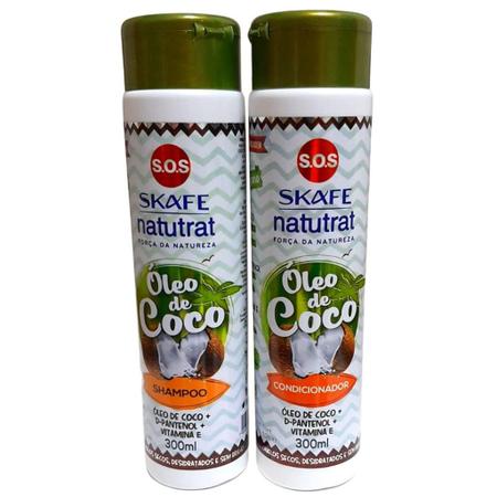 Imagem de Kit Skafe - Óleo de Coco Shampoo + Condicionador 2x300ml