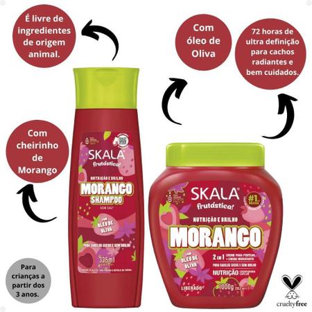 Imagem de Kit Skala Morango: Shampoo E Creme De Tratamento