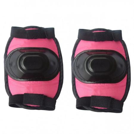 Imagem de Kit Skate Feminino com Joelheira + Capacete + Cotoveleira Cor Rosa  Mor 