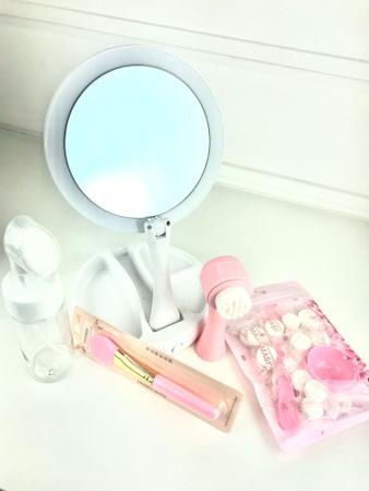 Imagem de Kit skin care pump pincel espelho mascara plus novidade exclusiva