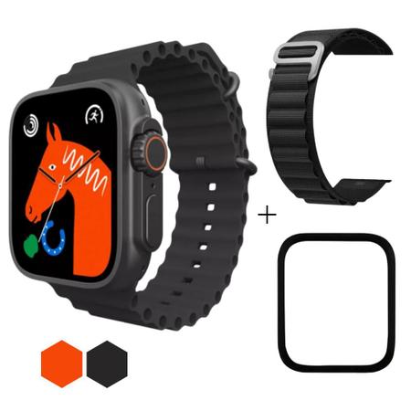 Smartwatch T800 Ultra Serie 8 Tela Full, carreg NFC App GPS